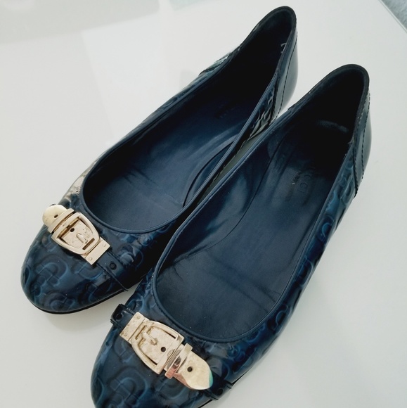Gucci Horsebit Blue Ballet Flats - Picture 2 of 7
